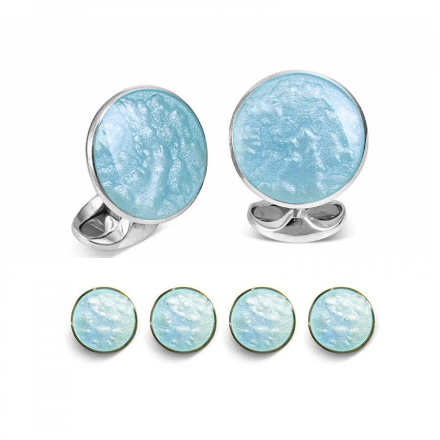 Sterling Silver Pale Blue Haze Enamel Dress Set – Deakin & Francis - EB London