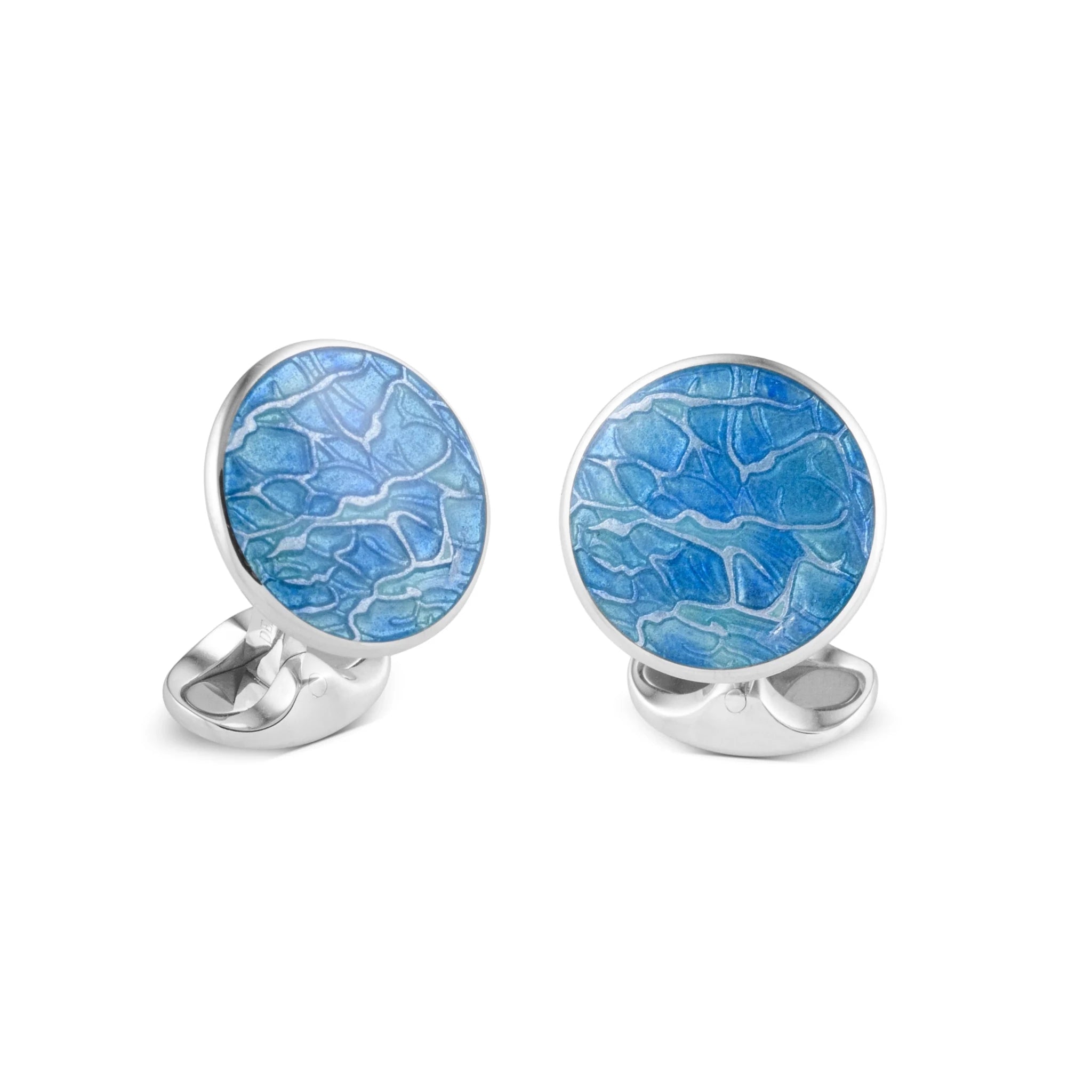 Sterling Silver Pastel Blue Cufflinks – Deakin & Francis - EB London
