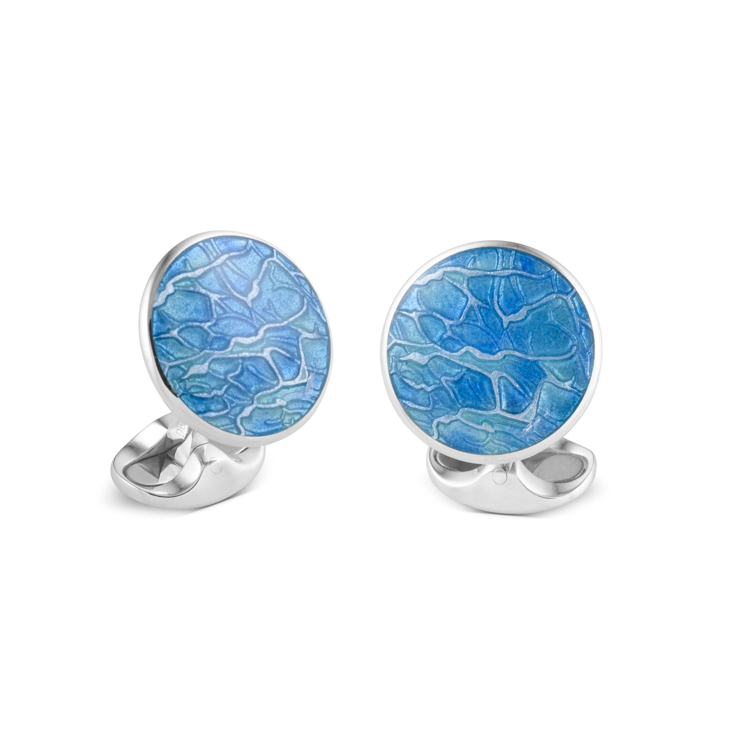 Sterling Silver Pastel Blue Cufflinks – Deakin & Francis