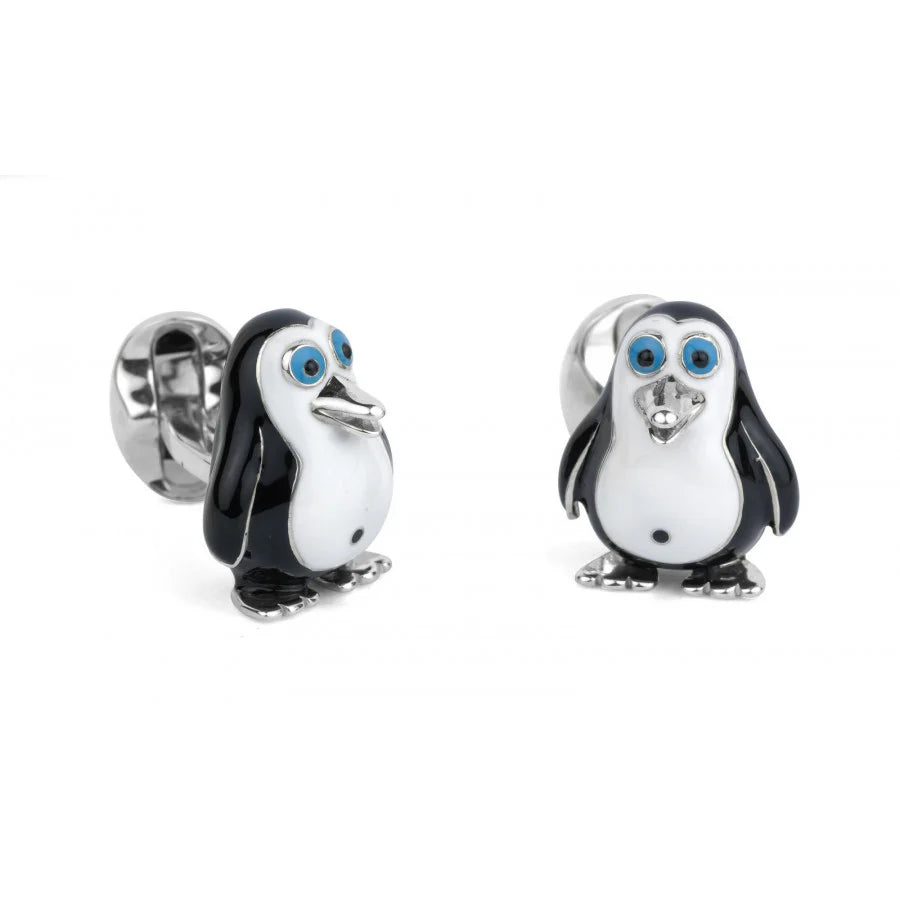 Luxury Sterling Silver Penguin Cufflinks - Deakin & Francis | EB London