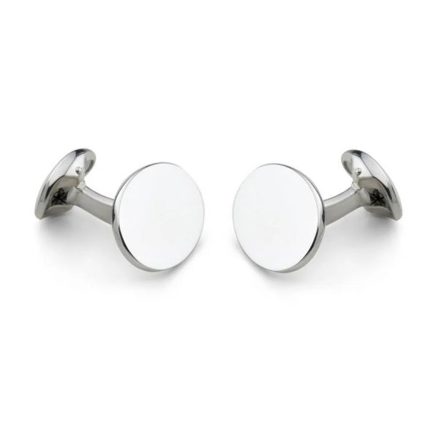 Sterling Silver Plain Oval Cufflinks – Deakin & Francis - EB London