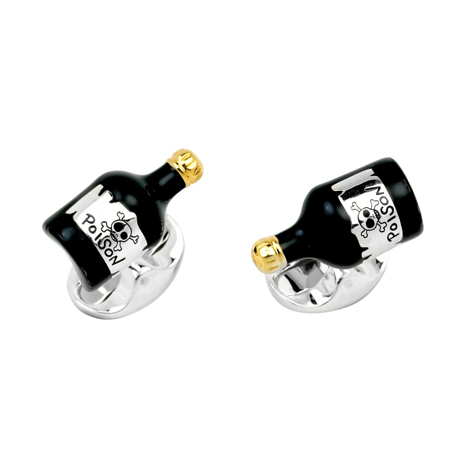 Sterling Silver Poison Bottle Design Cufflinks – Deakin & Francis - EB London