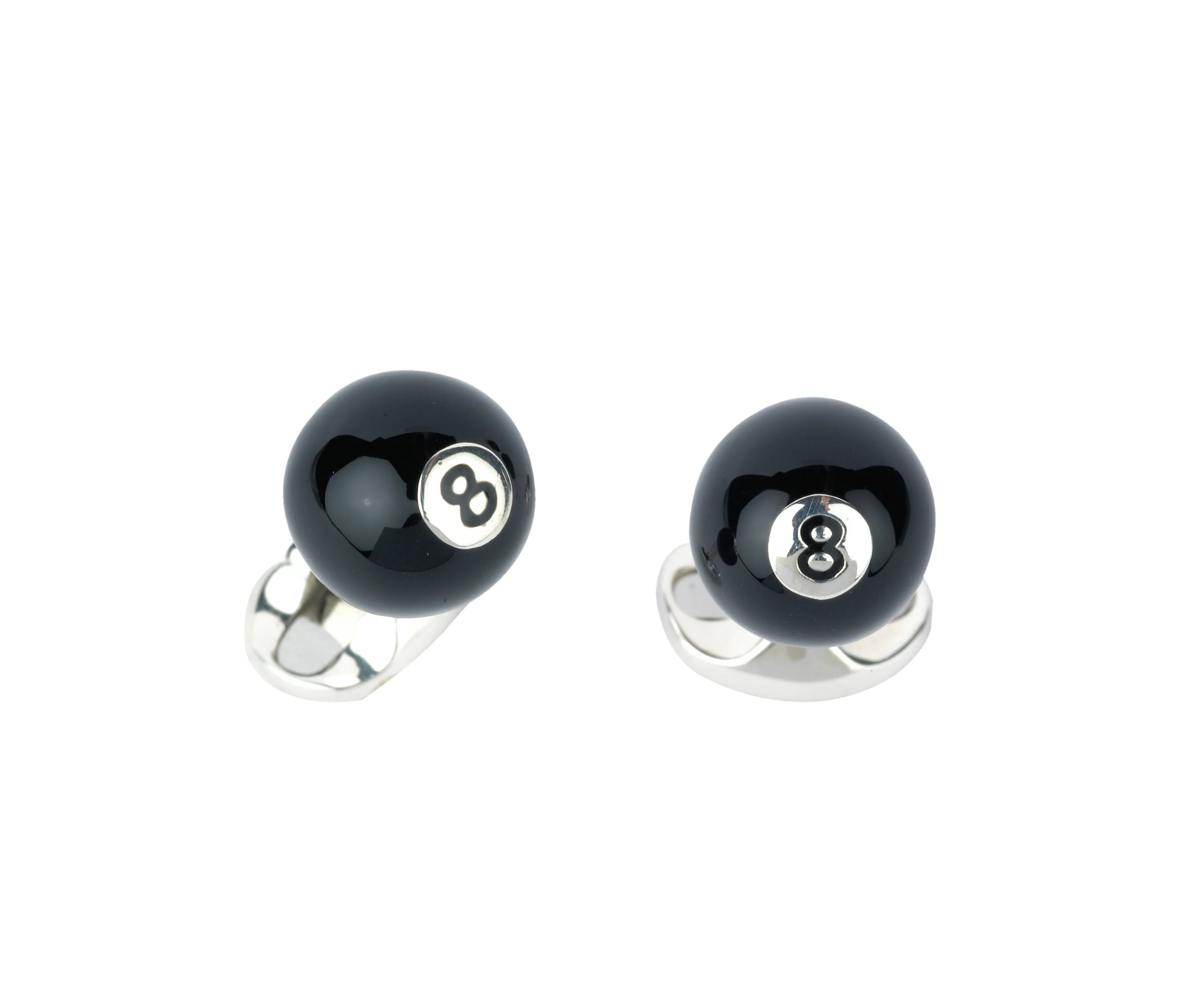 Sterling Silver Pool 8 Ball Cufflinks - Deakin & Francis | EB London