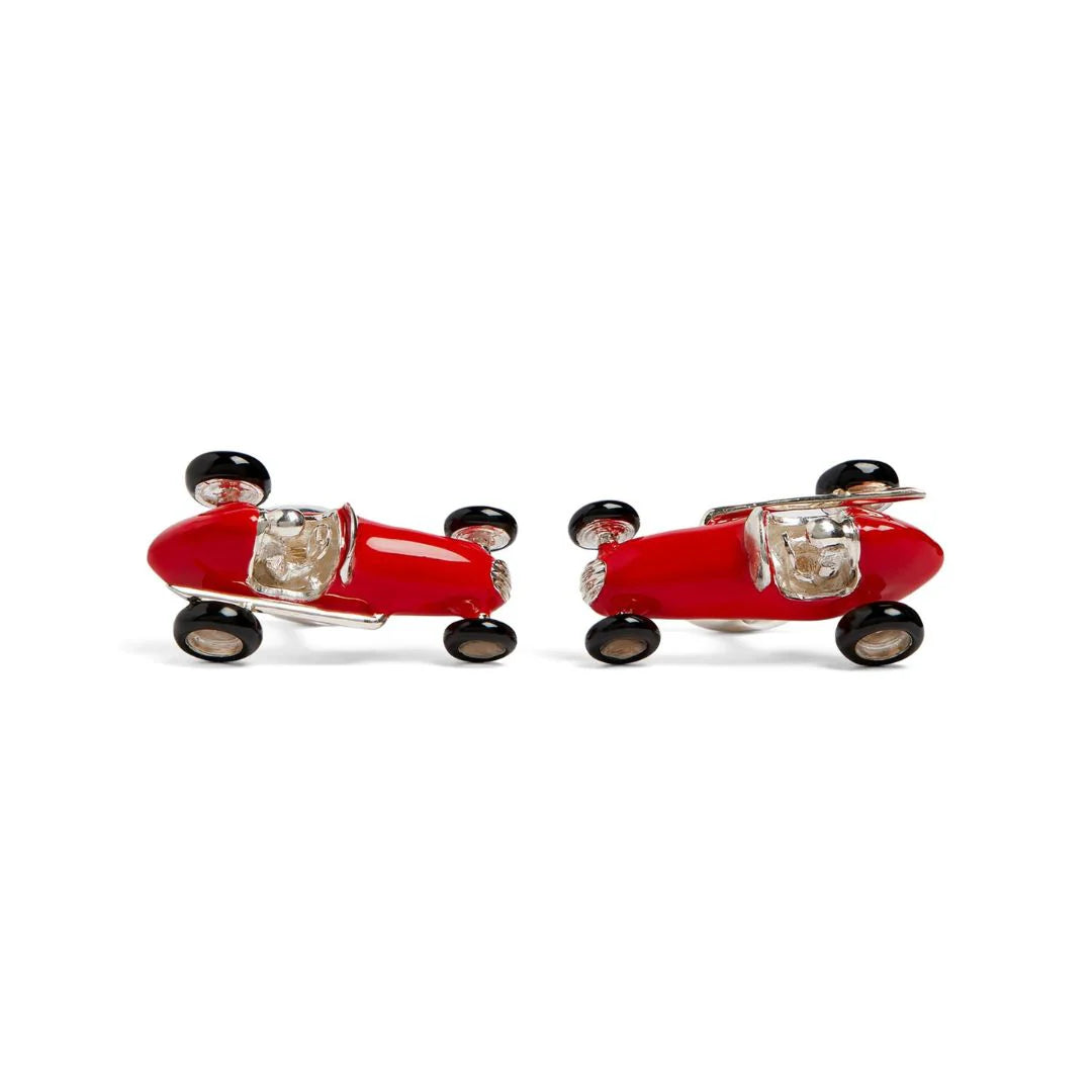 Sterling Silver Racing Car Cufflinks – Red – Deakin & Francis - EB London