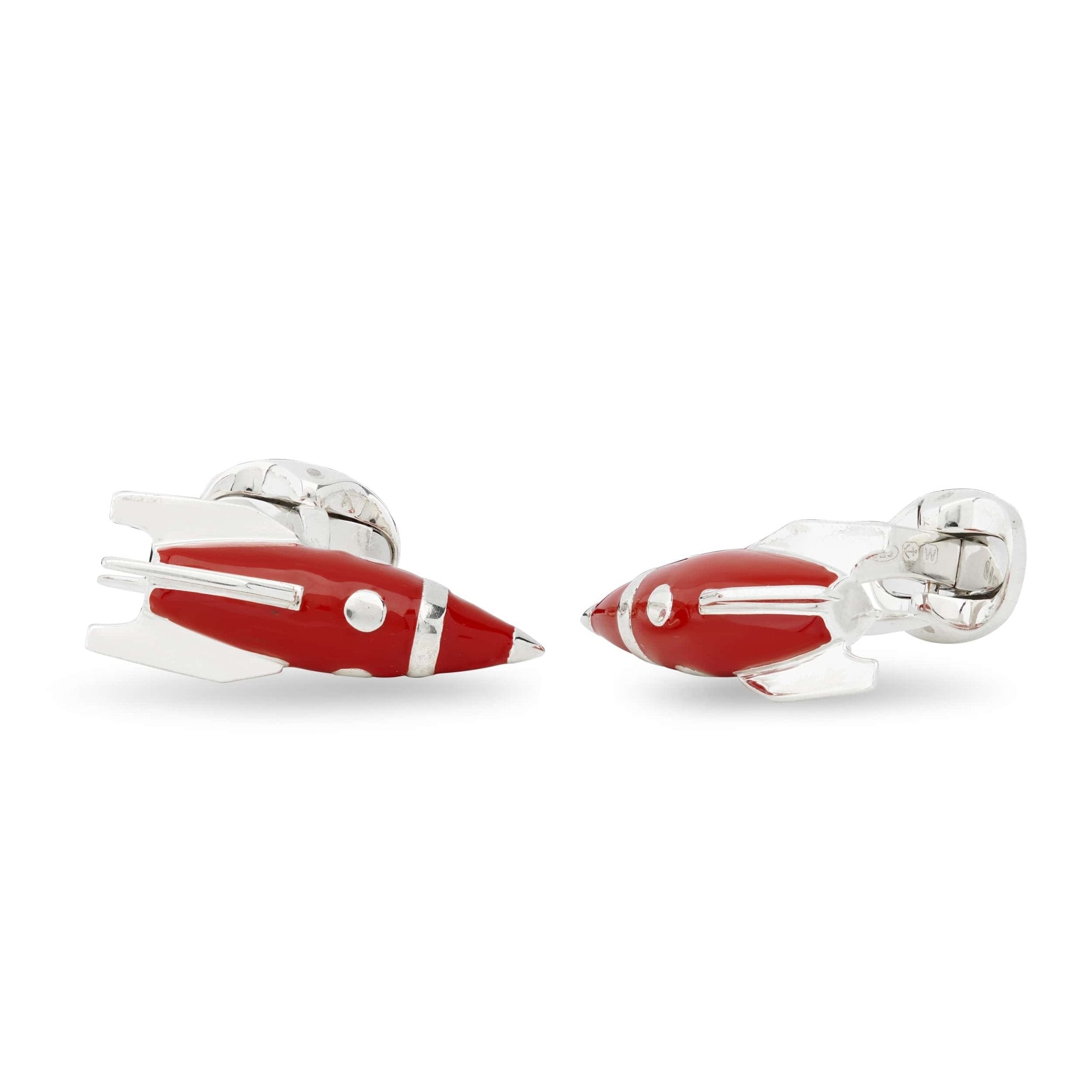 Sterling Silver Red Enamel Rocket Cufflinks – Deakin & Francis - EB London