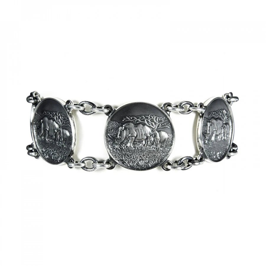 Sterling Silver Rhino 6 Disc Bracelet – Deakin & Francis - EB London