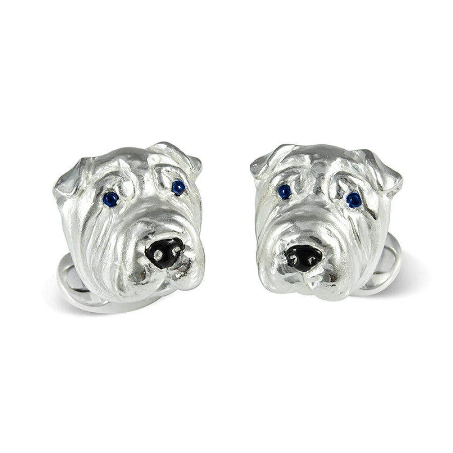 Sterling Silver Sharpei Dog Cufflinks – Deakin & Francis - EB London