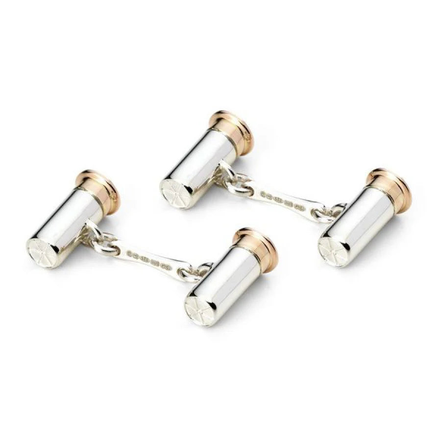 Luxury Sterling Silver Shotgun Cartridge Cufflinks - Deakin & Francis | EB London