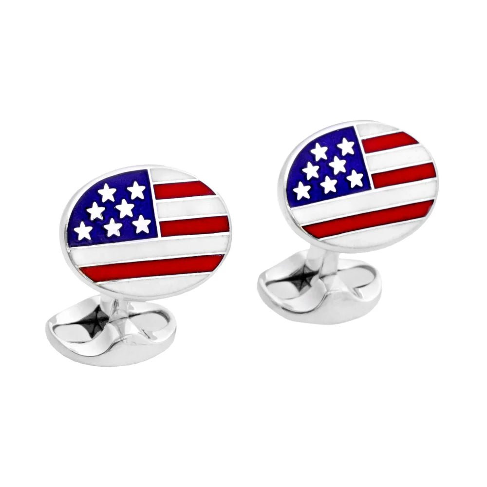 Sterling Silver USA Enamel Cufflinks – Deakin & Francis - EB London