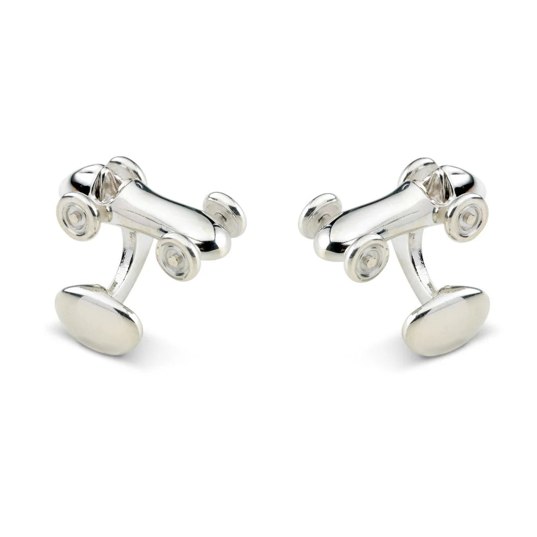 Sterling Silver Vintage Racing Car Cufflinks - Deakin & Francis | EB London