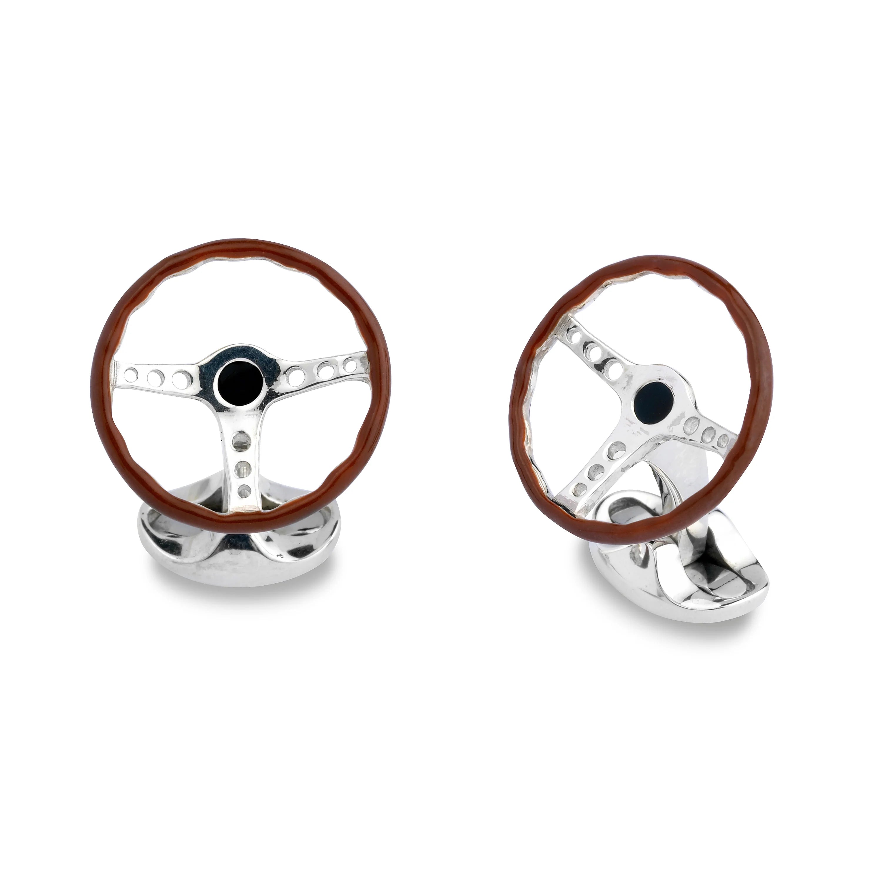Sterling Silver Vintage Steering Wheel Cufflinks – Deakin & Francis - EB London