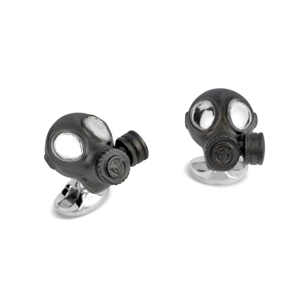 Sterling Silver Wartime Gas Mask Cufflinks – Deakin & Francis