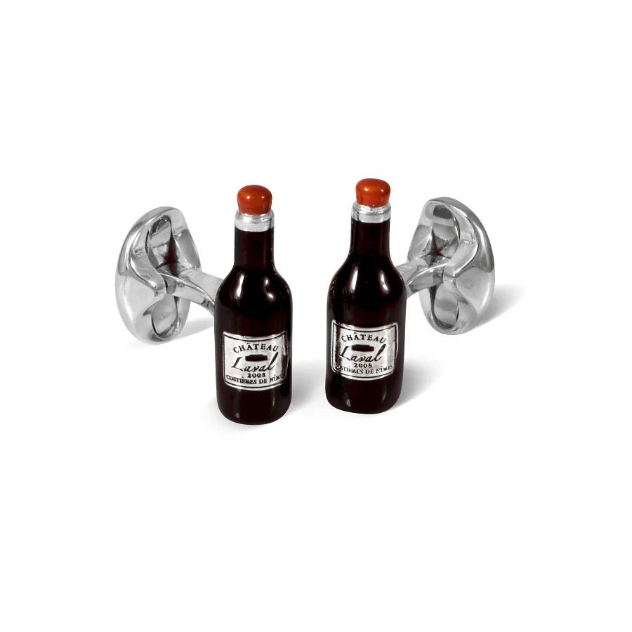 Sterling Silver Wine Bottle Cufflinks – Deakin & Francis - EB London