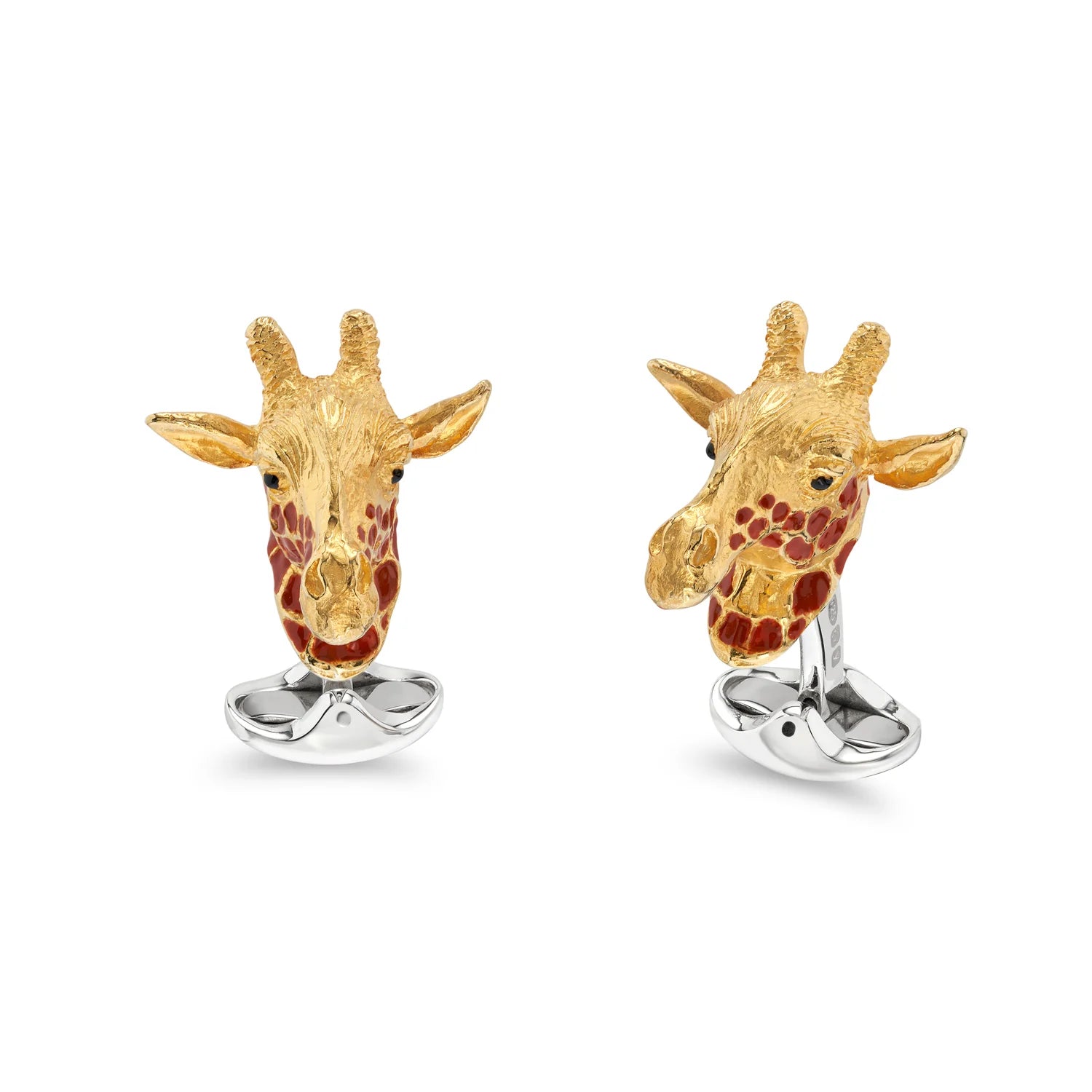 Sterling Silver Yellow Enamel Giraffe Cufflinks – Deakin & Francis - EB London