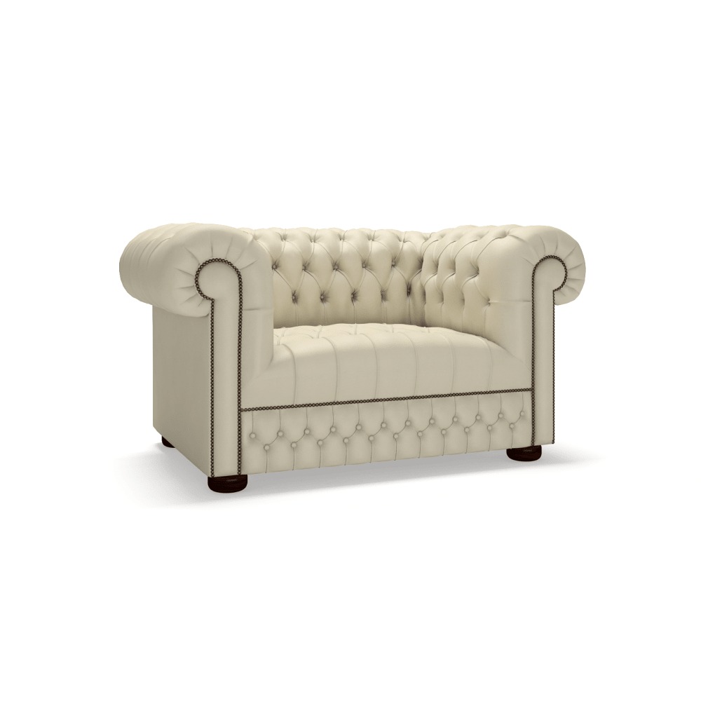 The Saxon Heritage Belgravia 1.5 Seater Sofa | Hand - Burnished Leather Chesterfield - EB London
