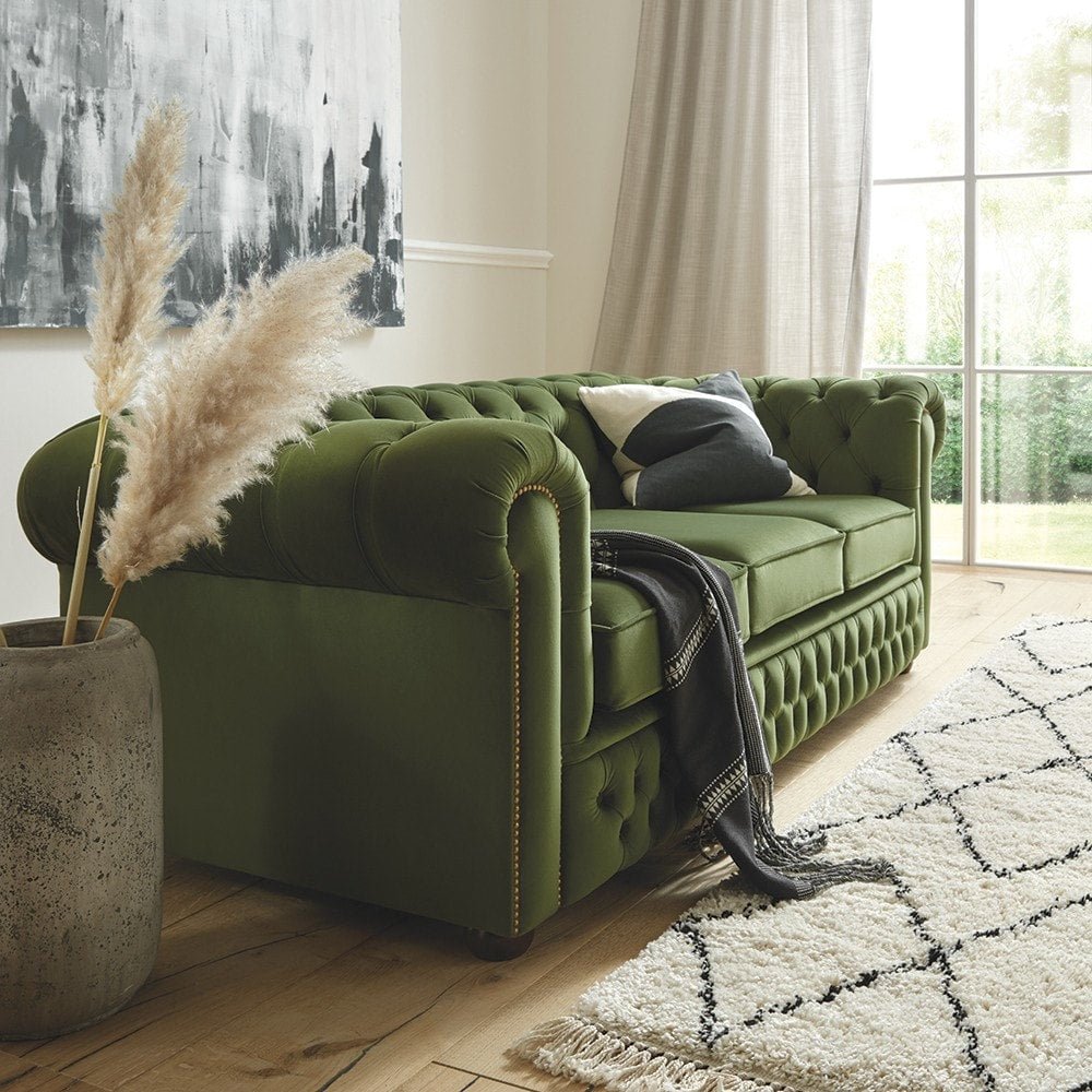 The Saxon Heritage Chesterfield 3 Seater Sofa | Handcrafted Leather Chesterfield - EB London