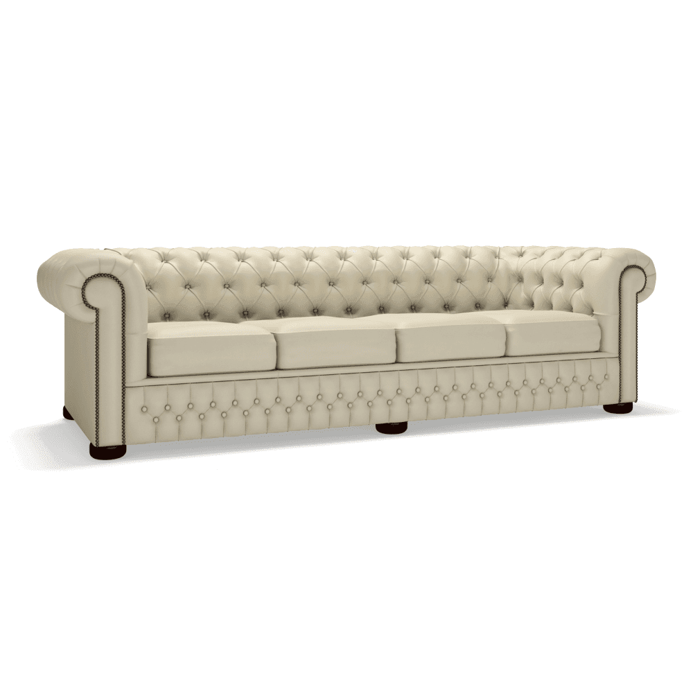 The Saxon Heritage Chesterfield 4 Seater Sofa | Handcrafted Leather Chesterfield - EB London