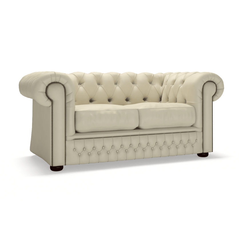 The Saxon Heritage Knightsbridge 2 Seater Sofa | Hand - Burnished Leather Chesterfield - EB London