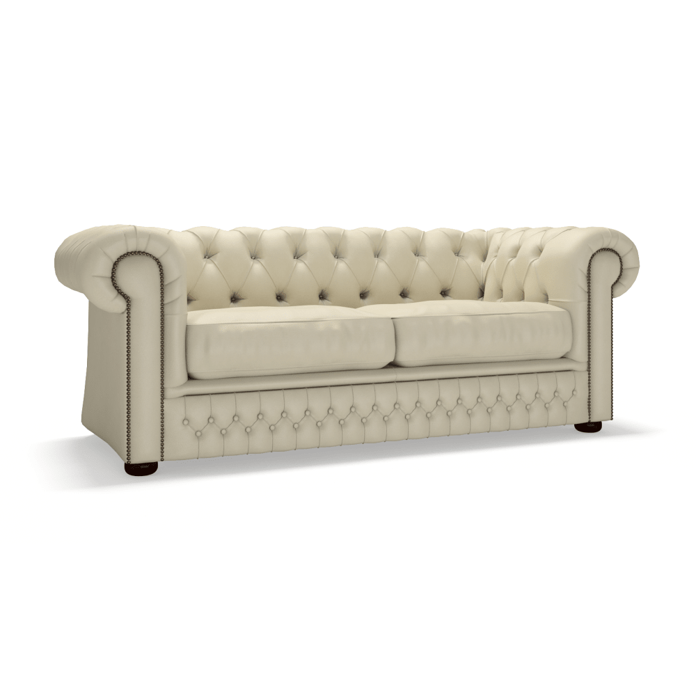 The Saxon Heritage Knightsbridge 3 Seater Sofa | Hand - Burnished Leather Chesterfield - EB London