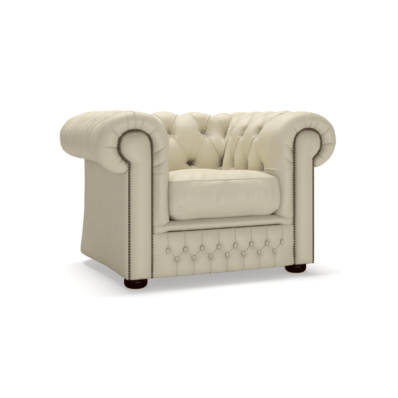 The Saxon Heritage Knightsbridge Chair | Hand - Burnished Leather Chesterfield - EB London