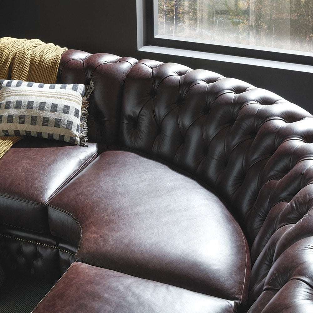 The Saxon Heritage Knightsbridge Sectional Sofa Corner Unit 2x3 | Hand - Burnished British Upholstery - EB London