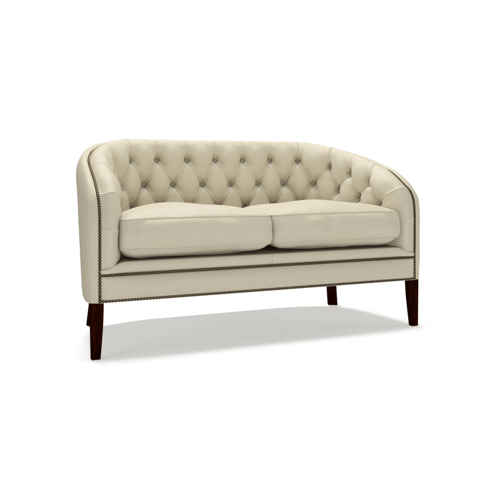 The Saxon Heritage Mayfair 2 Seater Sofa | Hand - Burnished Leather Chesterfield - EB London