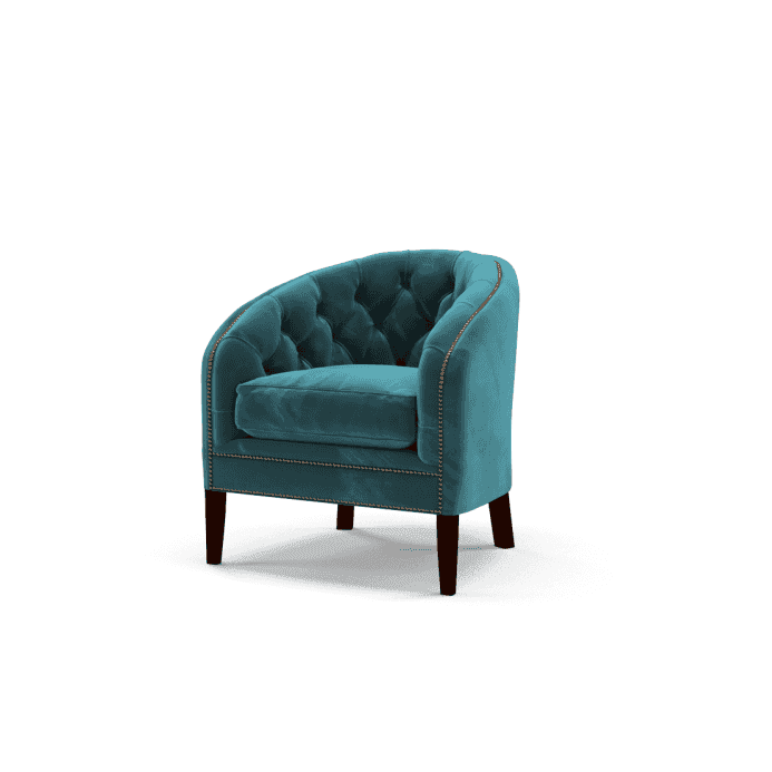 The Saxon Heritage Mayfair Chair | Hand - Burnished Leather Chesterfield - EB London