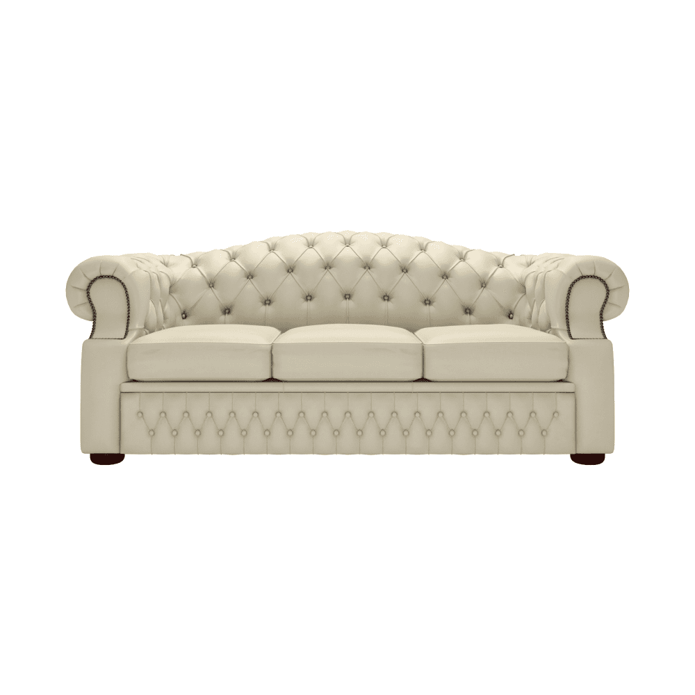 The Saxon Heritage Oxford 3 Seater Sofa | Hand - Burnished Leather Chesterfield - EB London
