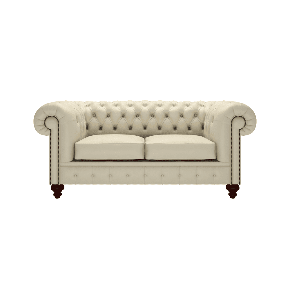 The Saxon Heritage Regent 2 Seater Sofa | Hand - Burnished Leather Chesterfield - EB London