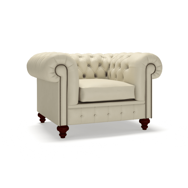 The Saxon Heritage Regent Chair | Hand - Burnished Leather Chesterfield - EB London