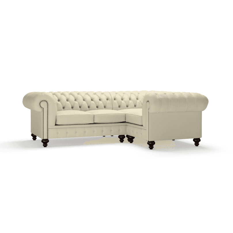 The Saxon Heritage Regent Sectional Sofa Corner Unit 2x1 | Hand - Burnished Leather Chesterfield - EB London