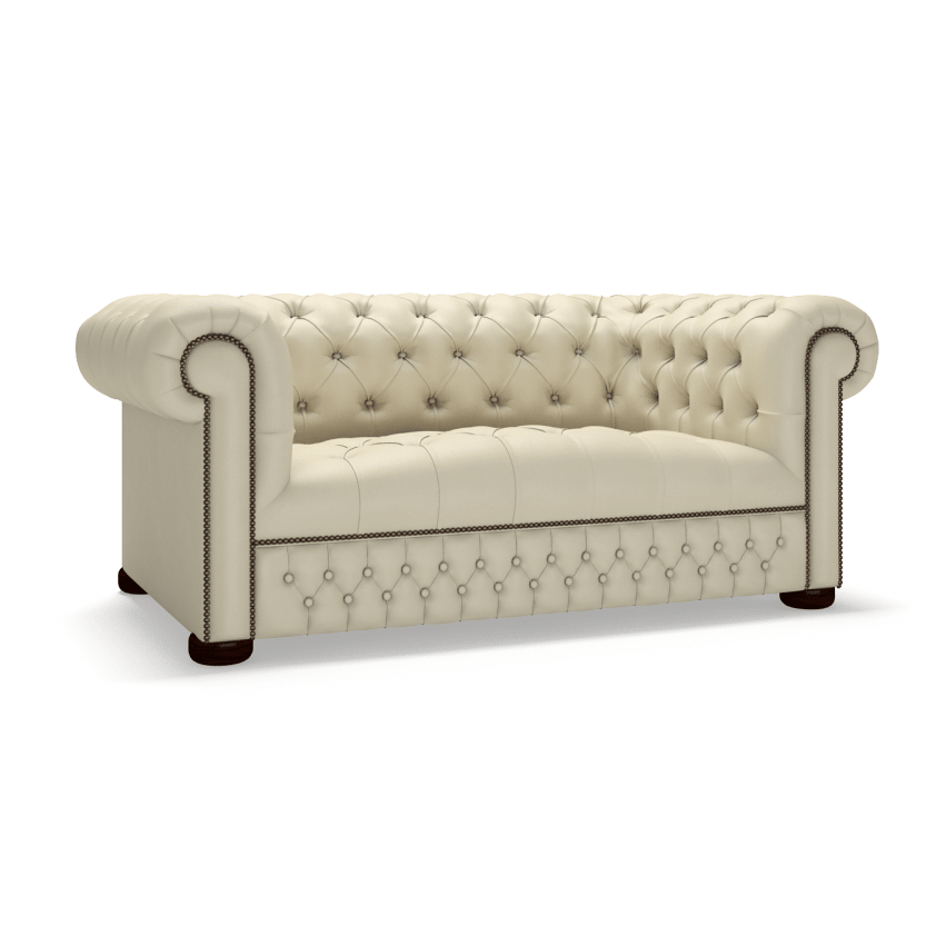 The Saxon Heritage Stanhope 2 Seater Sofa | Handcrafted Leather Chesterfield Sofa - EB London