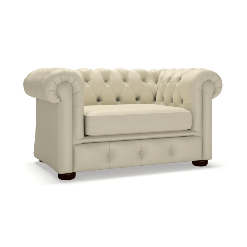 The Saxon Heritage Winchester 1.5 Seater Sofa | Premium Leather Chesterfield Sofa - EB London
