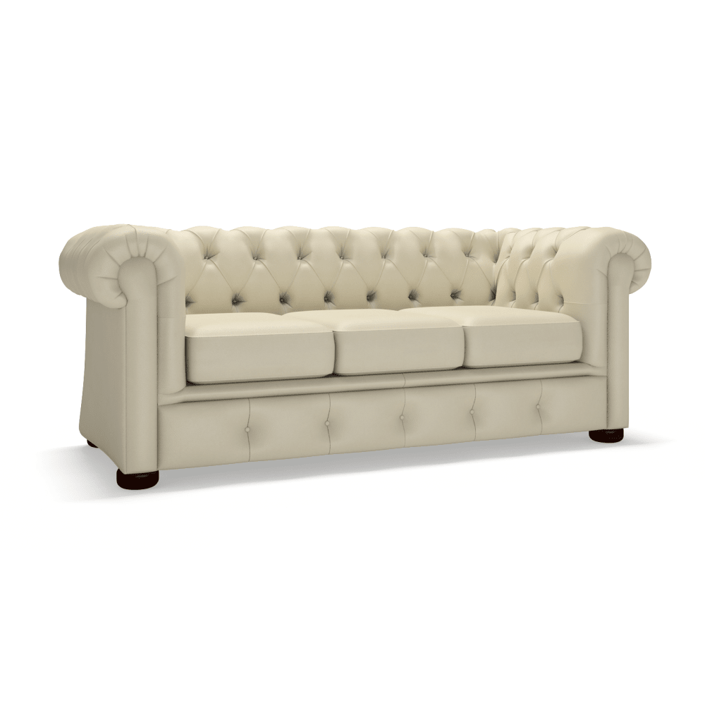 The Saxon Heritage Winchester 3 Seater Sofa | Premium Leather Chesterfield Sofa - EB London