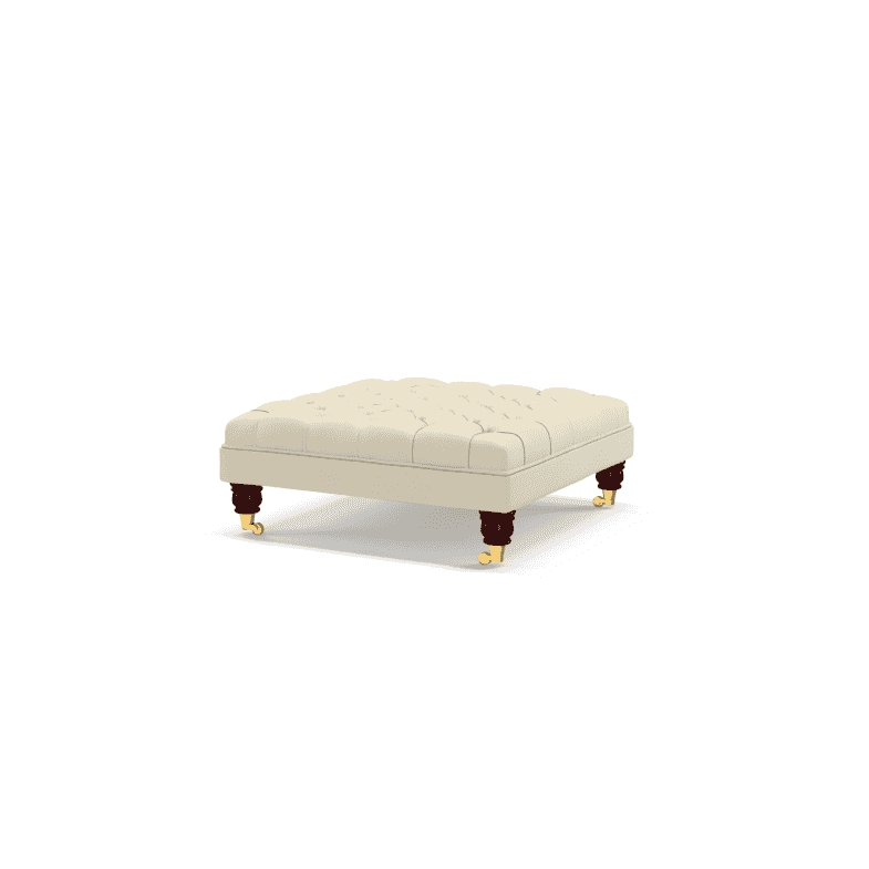The Saxon Premium Finsbury Footstool | Handcrafted British Upholstered Accent Piece - EB London