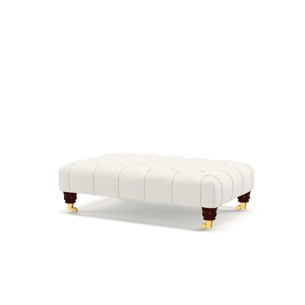 The Saxon Premium Pimlico Footstool | Handcrafted British Upholstered Accent Piece - EB London