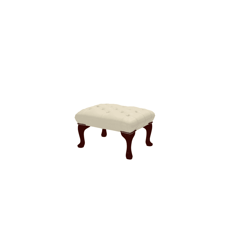The Saxon Premium Queen Anne Footstool | Handcrafted British Upholstered Accent Piece - EB London