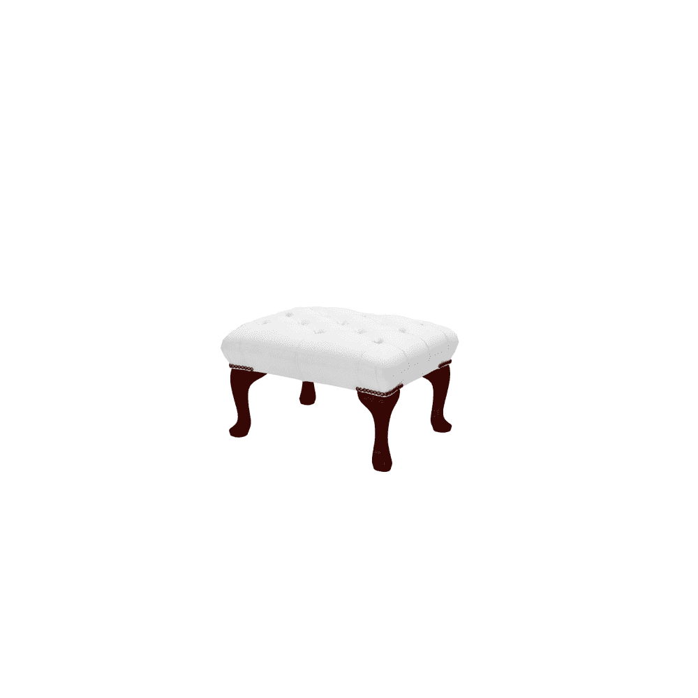 The Saxon Premium Queen Anne Footstool | Handcrafted British Upholstered Accent Piece - EB London