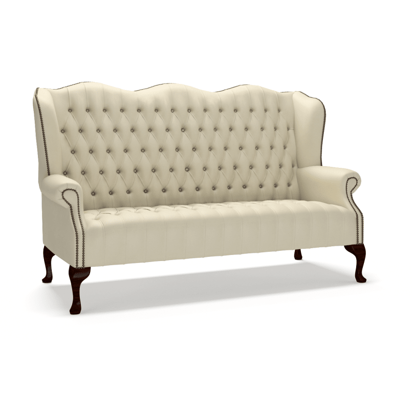The Saxon Premium Stirling 3 Seater Sofa | Hand - Burnished Chesterfield Sofa - EB London
