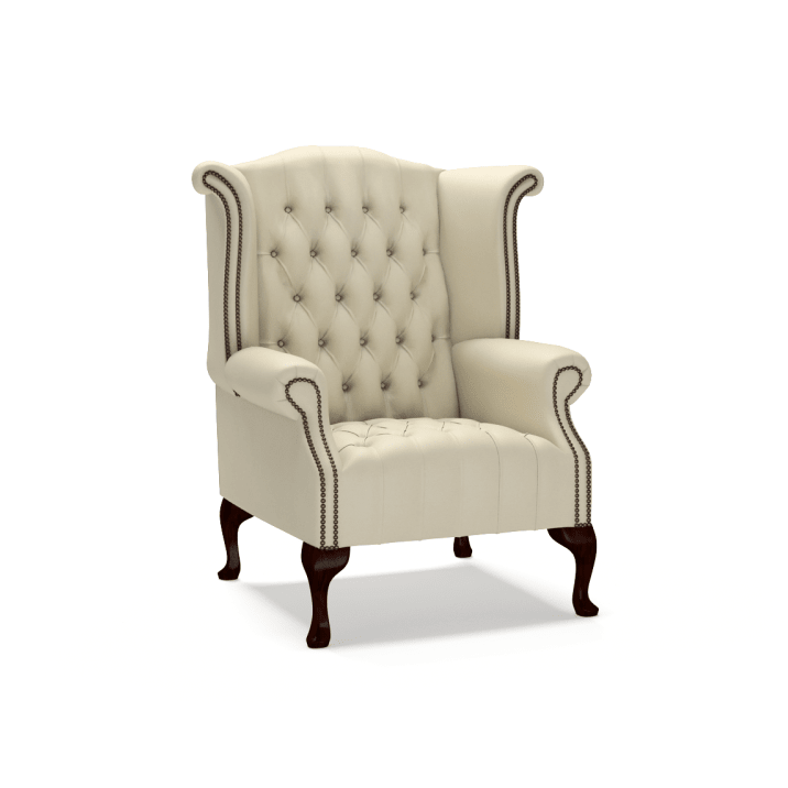 The Saxon Premium Woburn Chair | Hand - Burnished Leather British Accent Chair - EB London