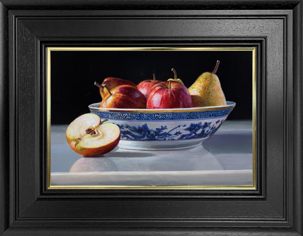 Tony Owens | Apples And Pears In Porcelain Bowl | Original British Art - EB London