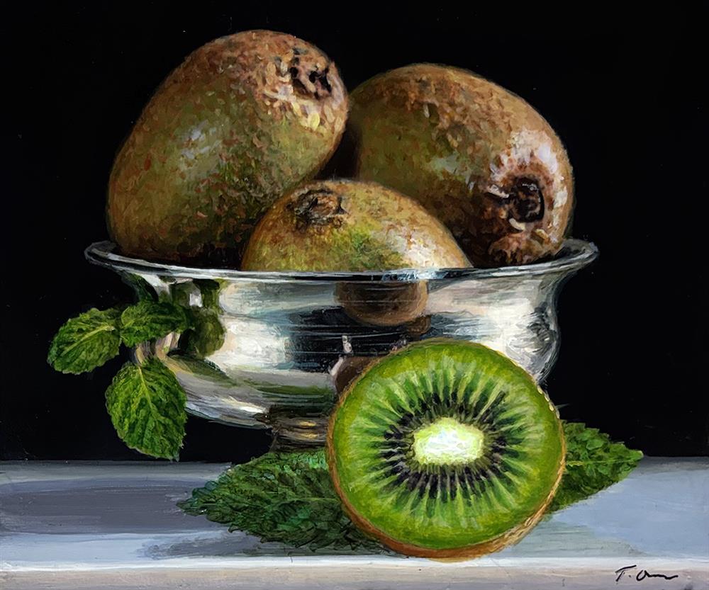 Tony Owens | Kiwi In Silver Bowl | Original British Art - EB London