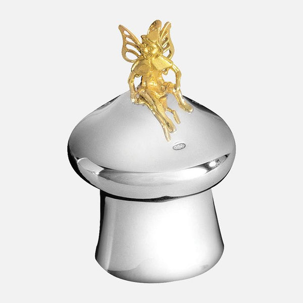 Carrs Silver Toothfairy sterling silver keepsake box with gold-plated fairy, hallmarked, handcrafted in Sheffield, England