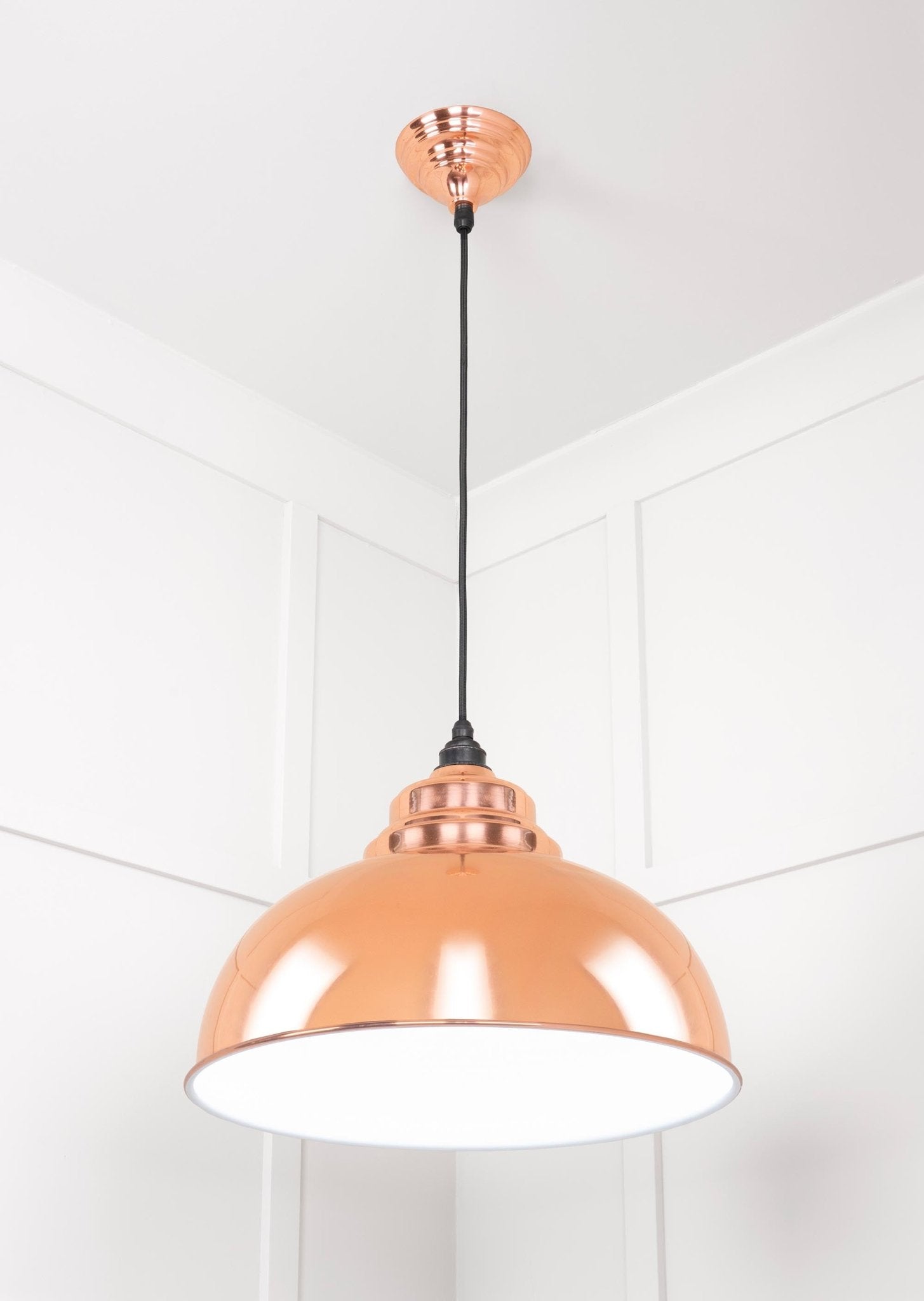 White Gloss Harborne Pendant | Bare - From The Anvil - EB London