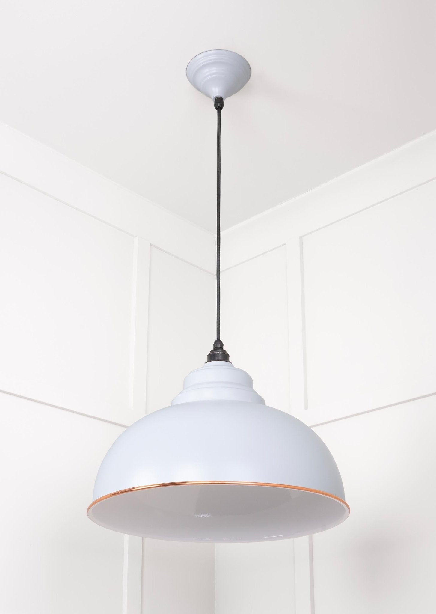 White Gloss Harborne Pendant | Birch - From The Anvil - EB London