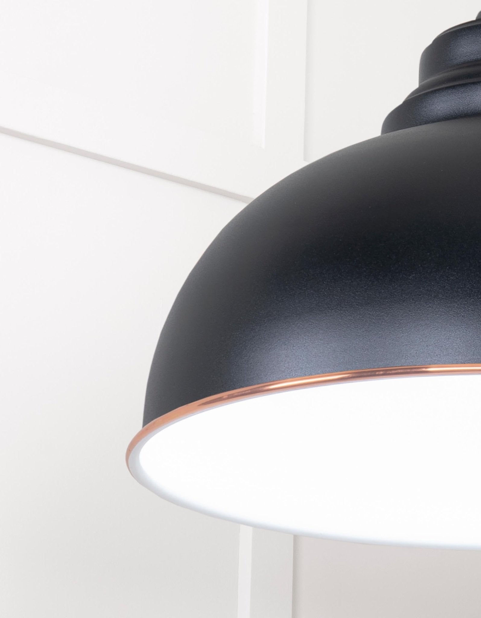 White Gloss Harborne Pendant | Elan Black - From The Anvil - EB London