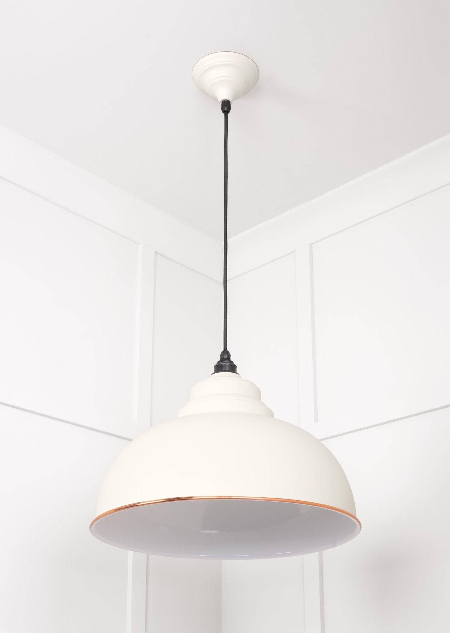 White Gloss Harborne Pendant | Teasel - From The Anvil - EB London