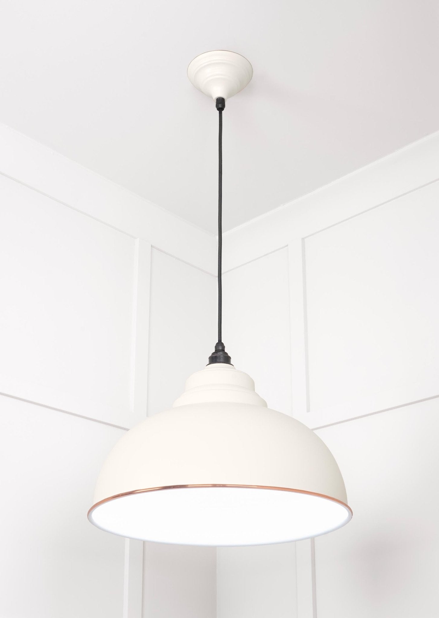 White Gloss Harborne Pendant | Teasel - From The Anvil - EB London