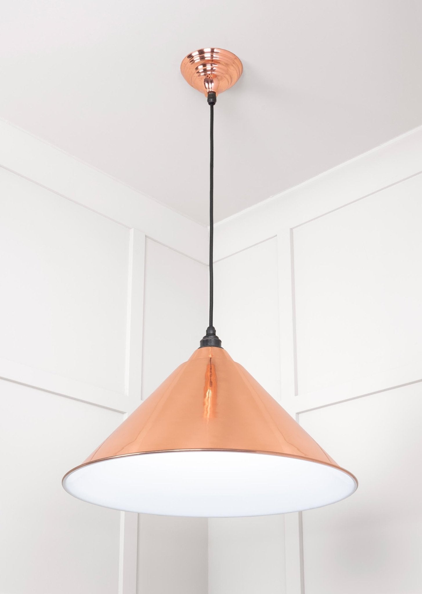 White Gloss Hockley Pendant | Accent Bare - From The Anvil - EB London