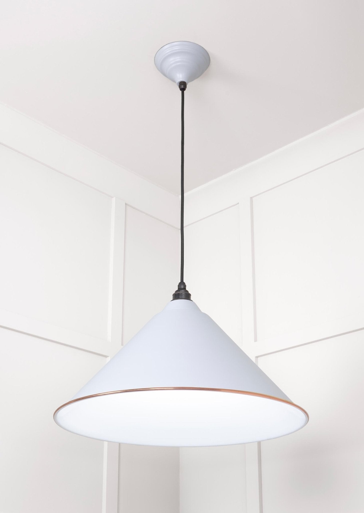 White Gloss Hockley Pendant | Accent Birch - From The Anvil - EB London